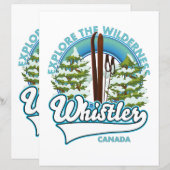 Papier Whistler Canada, explorer la nature, logo ski (Devant / Derrière)