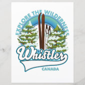Papier Whistler Canada, explorer la nature, logo ski (Devant)