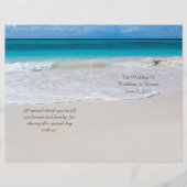 Papier White Beach Wedding Program (Devant)