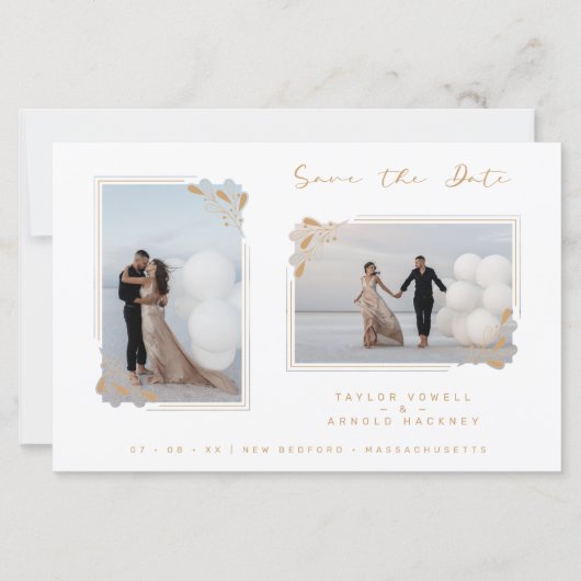 Papier White Budget Fancy Minimalist Branches 2 Photos (Devant)