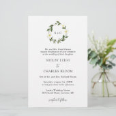 Papier White Daisy Floral Rustic Budget Mariage Invitatio (Debout devant)