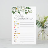 Papier White Magnolia Fête des mariées jeu Emoji Pictiona (Debout devant)
