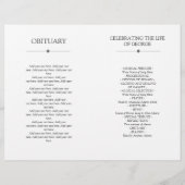 Papier White Minimal Celebration of Life Funeral Program (Dos)