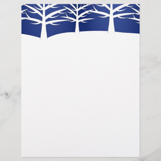 Papier White Tree Sihouette Elegant Christmas (Devant)