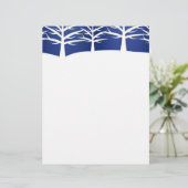 Papier White Tree Sihouette Elegant Christmas (Debout devant)