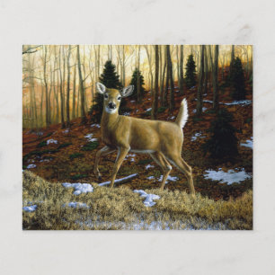 Papier Whitetail Deer Doe dans la forêt d'automne