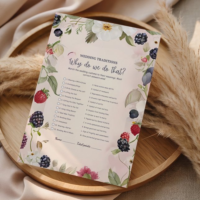 Papier Why Do We Do That Wedding Traditions Game (Créateur téléchargé)
