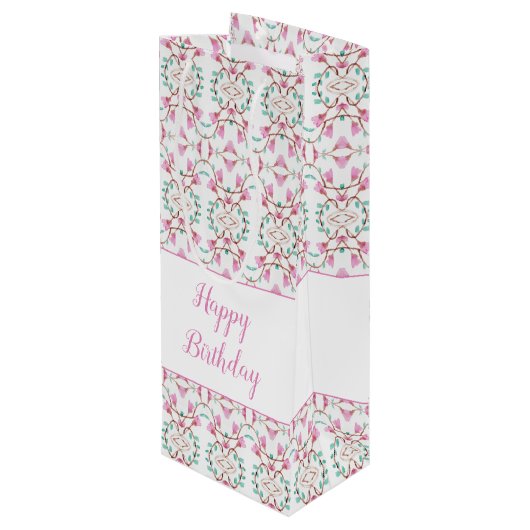 Papier Wijn Sweet Patterned Gift Bag Cadeautas (Achterkant Gekanteld)