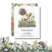 Papier Wild One Baby Deer Bois Animaux 1er anniversaire