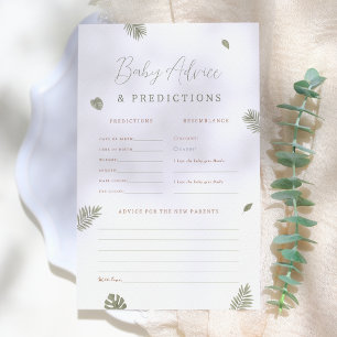 Papier Wild One Baby shower Predictions & Conseils jeu