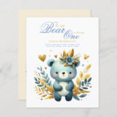 Papier Wild One Bear 1er anniversaire (ou EDIT AGE) Or Tu (Devant / Derrière)