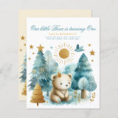 Papier Wild One Bear 1er anniversaire (ou EDIT AGE) Or Tu (Devant / Derrière)