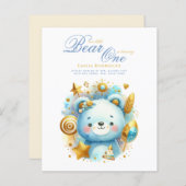 Papier Wild One Bear 1er anniversaire (ou EDIT AGE) Or Tu (Devant / Derrière)