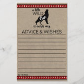 Papier Wild One Boys Baby shower Conseils et souhaits (Devant)