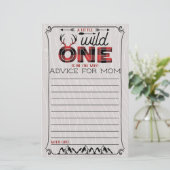 Papier Wild One Boys Rustic Plaid Lumberjack Conseil bébé (Debout devant)