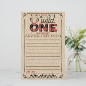 Papier Wild One Boys Rustic Plaid Lumberjack Conseil bébé (Debout devant)