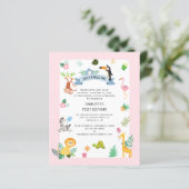 Papier Wild One Safari Animaux 1er anniversaire Invitatio (Debout devant)