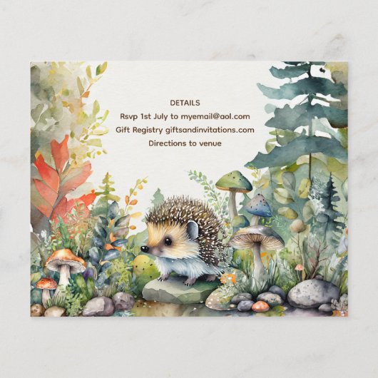 Papier Wild One Woodland Animaux 1er Anniversaire (Dos)