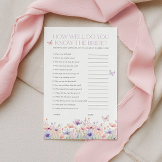 Papier Wildflower Bridal Shower Games Know the Bride