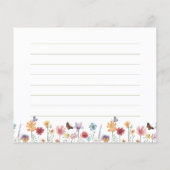 Papier Wildflower Bridal Shower Recipe Card (Dos)