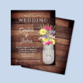 Papier Wildflowers Jar Spring Garden Wedding Invitation