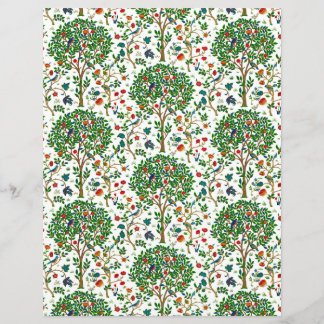 Papier William Morris Arbre de vie Motif, vert et multi