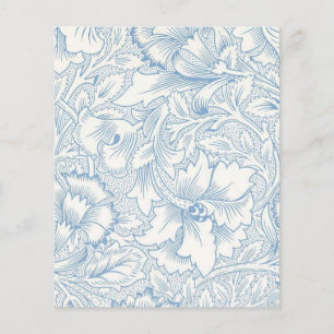 Papier William Morris, Art Nouveau Elegant Bleu Acanthus