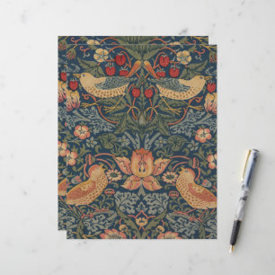 Papier William Morris Fraise Voleurs Oiseaux