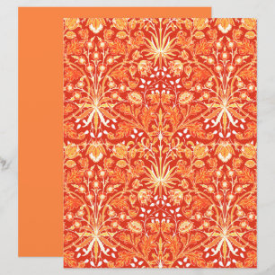 Papier William Morris Hyacinth Print, Mandarin Orange