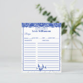 Papier Willow Bleu De Cuisine De Bleu & Blanc Personnalis (Debout devant)