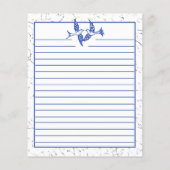 Papier Willow Bleu De Cuisine De Bleu & Blanc Personnalis (Dos)