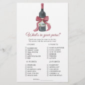 Papier Wine bridal shower What's in your purse game (Devant)