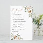 Papier Winte White floral Trouvez le jeu de Noël de l'inv (Debout devant)