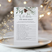 Papier Winter à feuillage persistant Qui connaît la marié