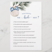 Papier Winter Chinoiserie Bow Qui Connaît La Mariée La Me (Devant)