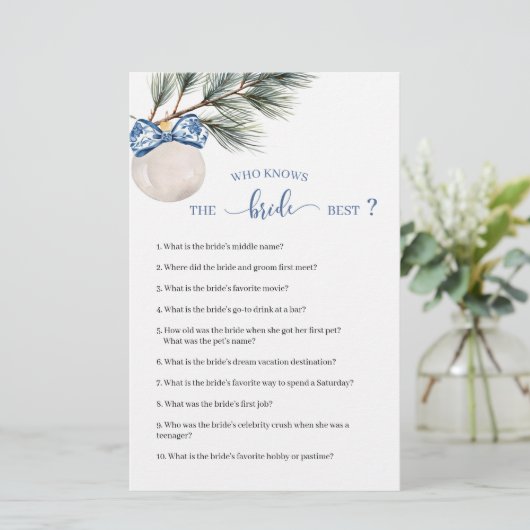 Papier Winter Chinoiserie Bow Qui Connaît La Mariée La Me (Debout devant)