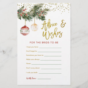 Papier Winter Deck the Halls Fête des mariées Adive & Wis