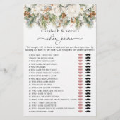 Papier Winter Floral et Pine Fête des mariées jeu de chau (Devant)