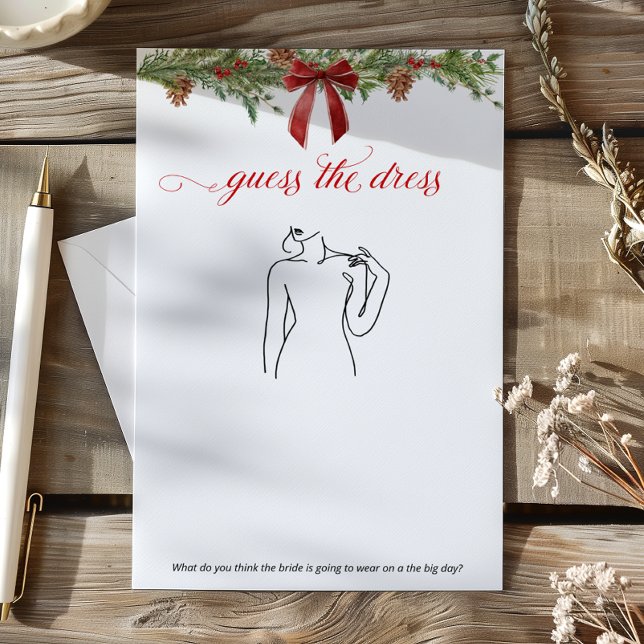Papier Winter Greenery Red Guess the Dress game (Créateur téléchargé)
