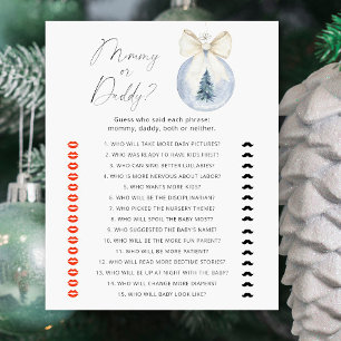 Papier Winter Mommy ou papa jeu de Baby shower