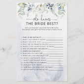 Papier Winter Qui connaît la mariée meilleur jeu (Devant)