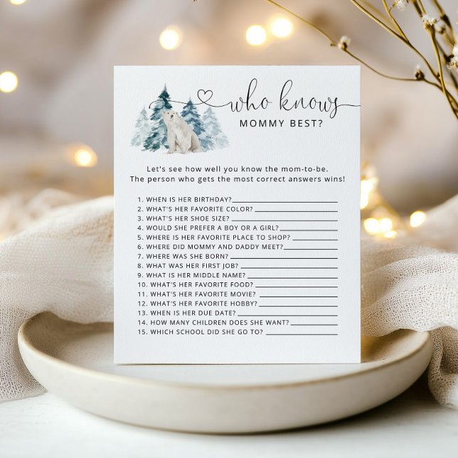 Papier Winter Qui connaît maman meilleur jeu (Créateur téléchargé)