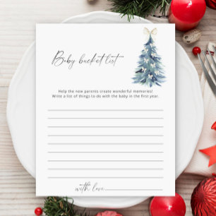 Papier Winter tree Baby bucket liste jeu