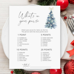 Papier Winter tree jeu moderne Qu'y a-t-il dans votre sac