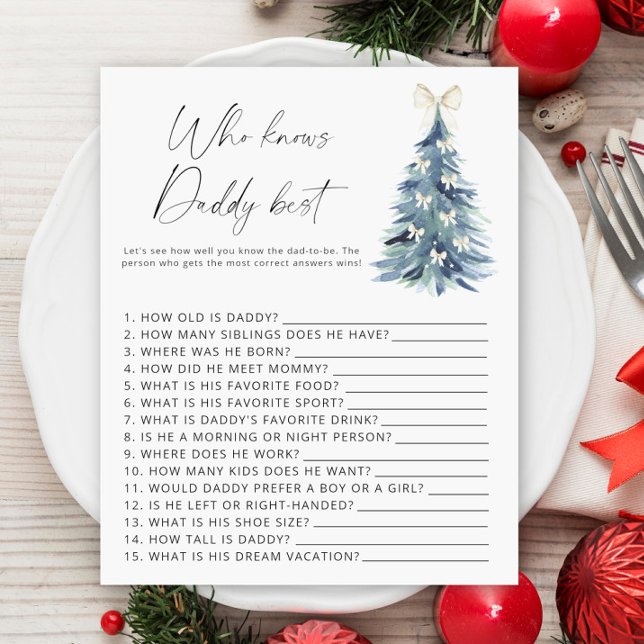 Papier Winter tree Qui connaît le meilleur jeu pour papa (Créateur téléchargé)