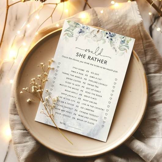 Papier Winter Voudrait-elle plutôt nuptiale douche jeu