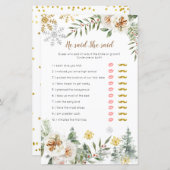 Papier Winter White Floral Il a dit Elle a dit Game Card (Devant / Derrière)