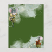 Papier Winter Wild Mice 5e Anniversaire Fête Invitation (Dos)