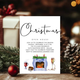 PAPIER Winter Wonderland Kerstopen haard Kaart