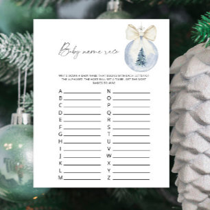 Papier Winter xmas ball Baby nom course jeu